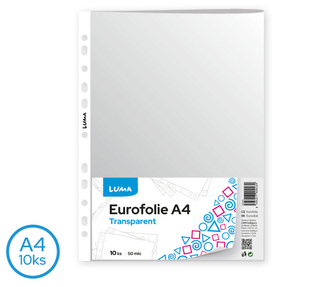 Eurofolie A4 -  transparentní 10ks LUMA
