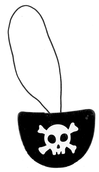 klapka na oko pirátská 6 ks v sáčku