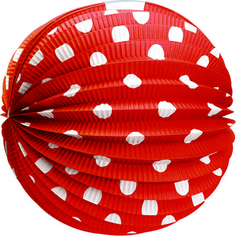 Papírový lampion červený 25 cm