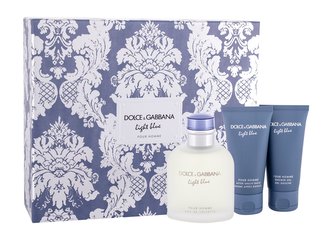 Dolce&Gabbana Light Blue Pour Homme toaletní voda 125 ml + balzám po holení 50 ml + sprchový gel 50 ml
