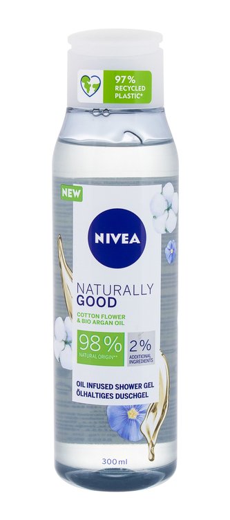 Nivea Naturally Good Sprchový gel Cotton Flower 300 ml pro ženy