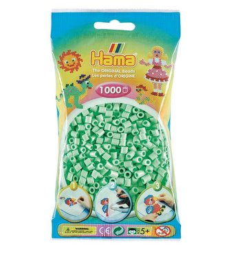 Pastelově světle zelené korálky - 1.000ks MIDI