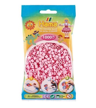 Pastelově světle růžové korálky - 1.000ks MIDI