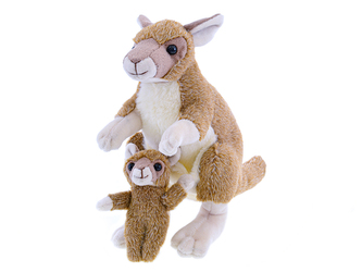 Klokan plyšový 22cm s mládětem 0m+ v sáčku