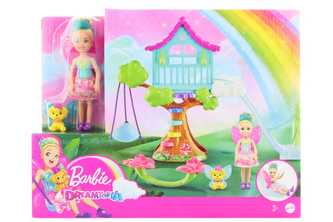 Barbie Chelsea s domkem na stromě herní set GTF49