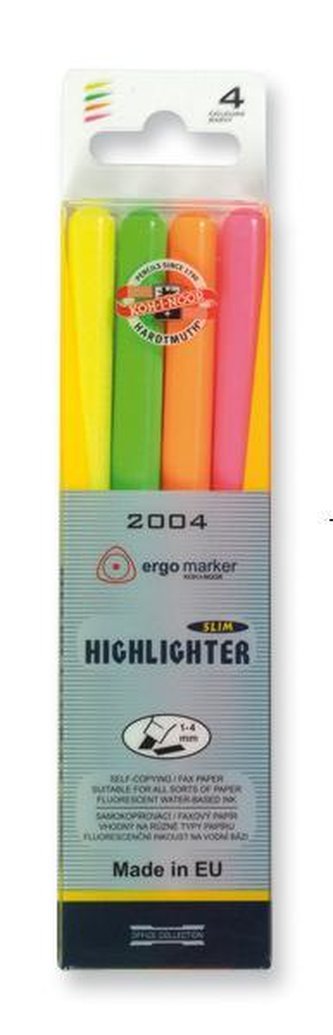 Koh-i-noor zvýraznovače 2004 ploché / 4ks