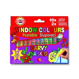 Koh-i-noor barvy na sklo 12x10ml (10 barev + 2 kontury) Koh-i-noor barvy na sklo 12x10ml (10 barev + 2 kontury)