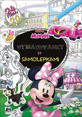 Vymaľovanky so samolepkami - Minnie (A4)