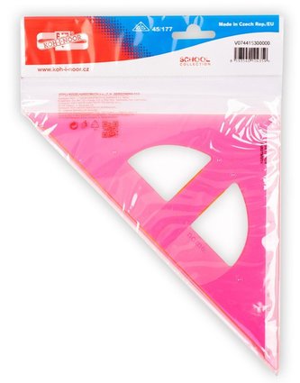 Koh-i-noor trojúhelník s kolmicí růžový 45/177 Koh-i-noor trojúhelník s kolmicí růžový 45/177