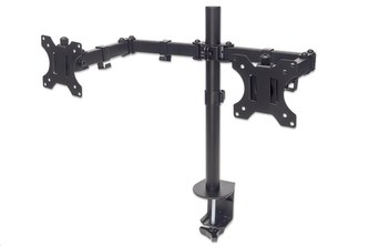 MANHATTAN stolní držák pro 2xLCD, 13\" až 32\", černý