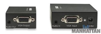 MANHATTAN VGA Cat5 Extender (sada vysílací + přijímací modul UTP, audio)