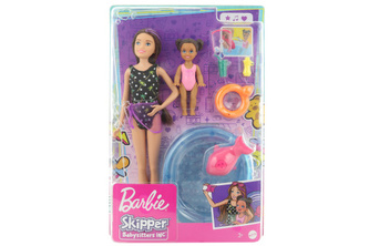 Barbie Chůva herní set - s bazénkem GRP39