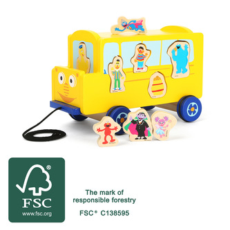 Small Foot Tahací autobus Sezame otevři se!