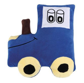 Tvarovaný polštářek traktor modrý - traktor modrý - cca 54x50 cm