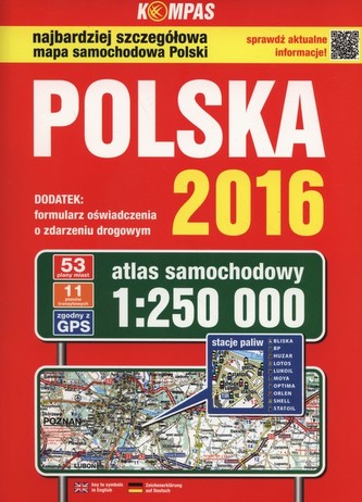 Atlas samochodowy Polska 2016 1:250 000