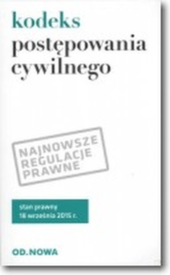 Kodeks postępowania cywilnego 18.09.2015