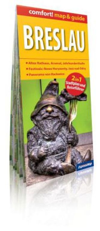 Breslau. Plan miasta. 2w1. Przewodnik + mapa. Wersja niemiecka laminowana
