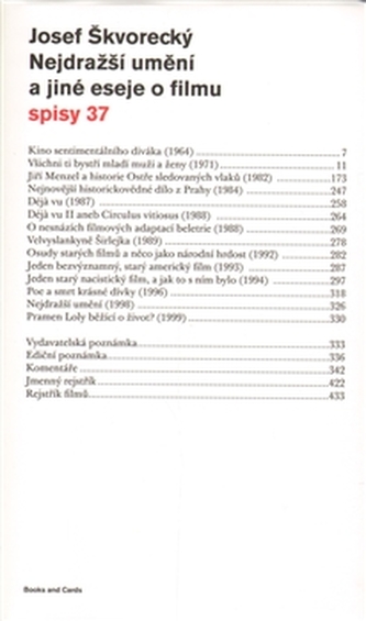 Nejdražší umění a jiné eseje o filmu Nejdražší umění a jiné eseje o filmu