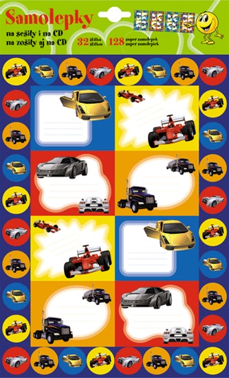Samolepky - na sešity pro kluky