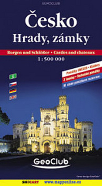 Česko hrady a zámky automapa 1:500 000