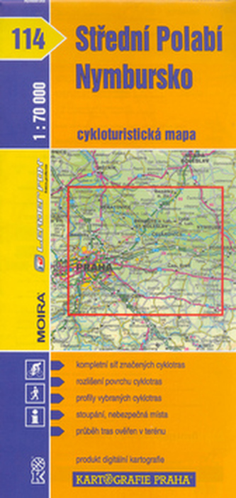 Střední Polabí, Nymbursko 114. cyklomapa