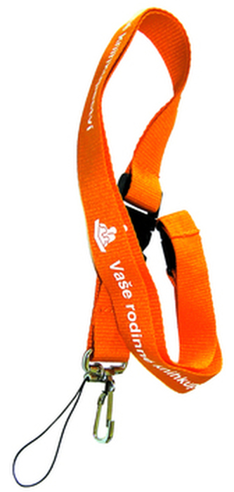 Šňůrka na krk RK oranžová