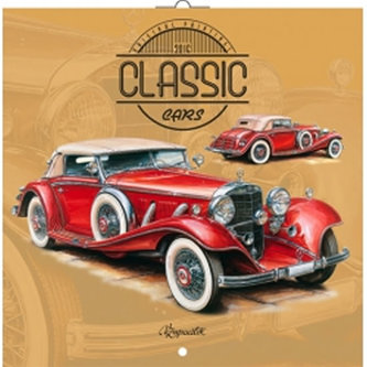 Kalendář nástěnný 2016 - Classic Cars - Václav Zapadlík, poznámkový  30 x 30 cm