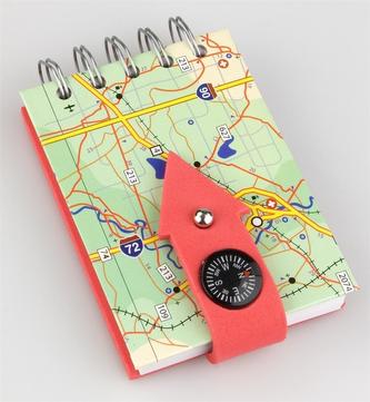 Kompas notýsek mapa