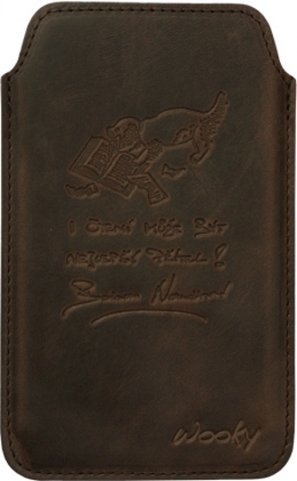 Puzdro 9,5x16 Nesvadbová hnedá koža natur Samsung Galaxy Note