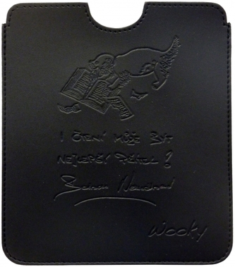 Puzdro 16,8x14,7 Nesvadbová čierna umelá koža eWooky