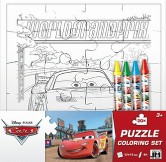 Auta - Omalovánky puzzle