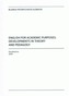 English for Academic Purposes: Development in Theory and Pedagogy