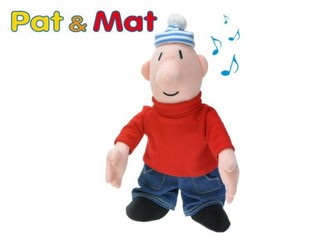 Postavička Mat plyšová 33cm na baterie se zvukem 0m+ v sáčku Pat a Mat