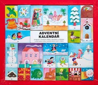 Adventní kalendář - 24 leporel s vánočními příběhy, básničkami a koledami a navíc jedna knížka nejoblíbenějších koled s notami