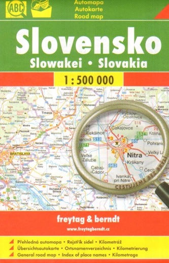 Slovensko automapa 1:500 000 (velké písmo)