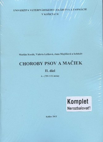 Choroby psov a mačiek - II. diel, A-B