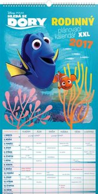 Hľadá sa Dory - nástenný kalendár 2017