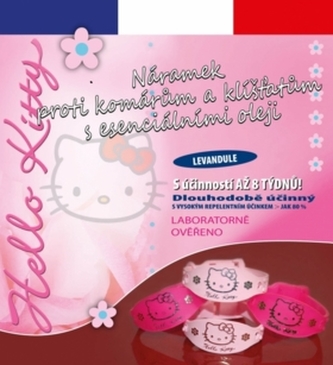 Repelentní náramek Hello Kitty fialový