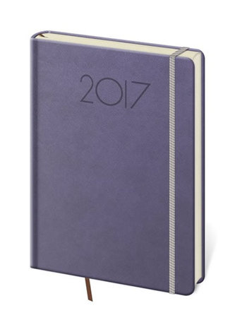 Diář 2017 - New Praga/týdenní A5 fialová