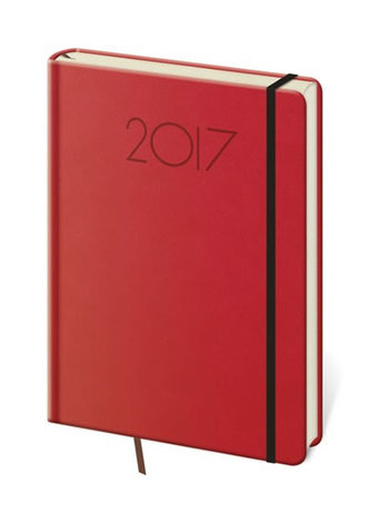 Diář 2017 - New Praga/týdenní A5 červená