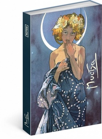Notes - Alfons Mucha/Luna, linkovaný, 10,5 x 15,8 cm