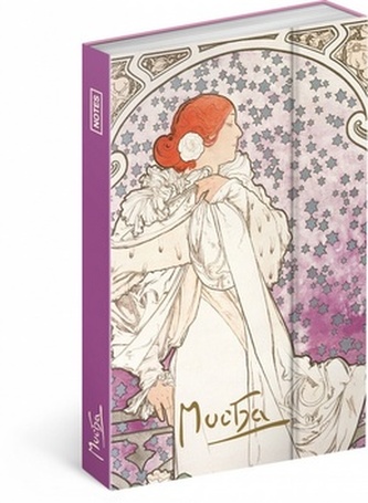 Notes Alfons Mucha - Dáma, linkovaný