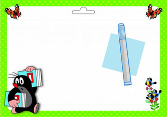 Stíratelná tabulka Krtek