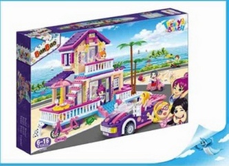 BanBao stavebnice Trendy Beach plážová vilka s autem