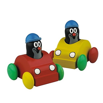 Pískající Krtek v autíčku - 1 kus
