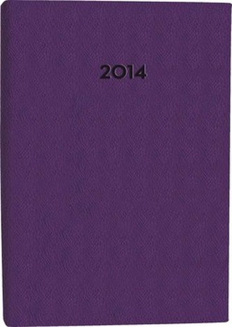 Diář B6 CHARME týdenní fialový 2014