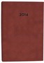 Diář B6 CHARME týdenní hnědý 2014