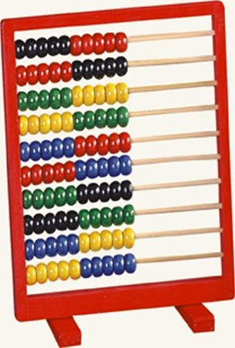 Dřevěné počítadlo červené