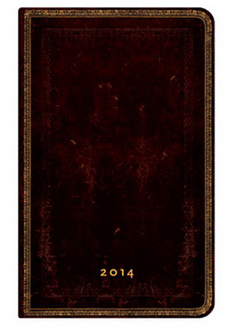 Diář 2014 - Black Moroccan maxi (12-měsíční horizontal Week-at-a-Time)