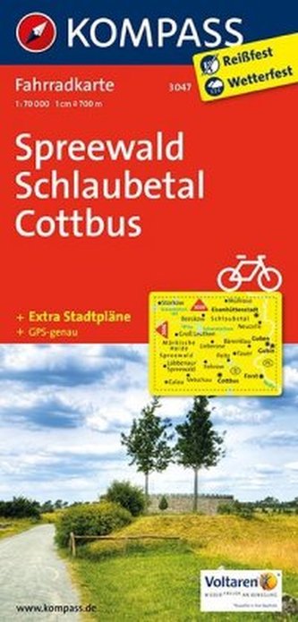 Kompass Fahrradkarte Spreewald, Schlaubetal, Cottbus